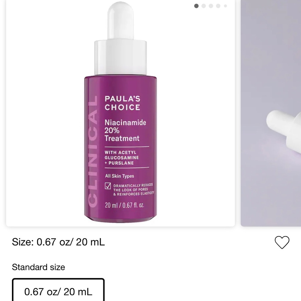 PAULA’S CHOICE Niacinamide 20% Treatment. New